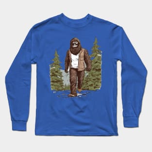 Dope Sasquatch in Nature Long Sleeve T-Shirt